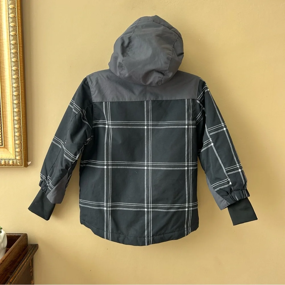 The Children's Place Thermolite Plus Plaid Winter Jacket Coat Size XS 4 NWT